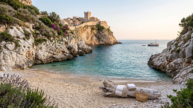 La caletta sotto il borgo