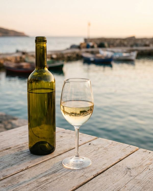 Vino bianco al calice