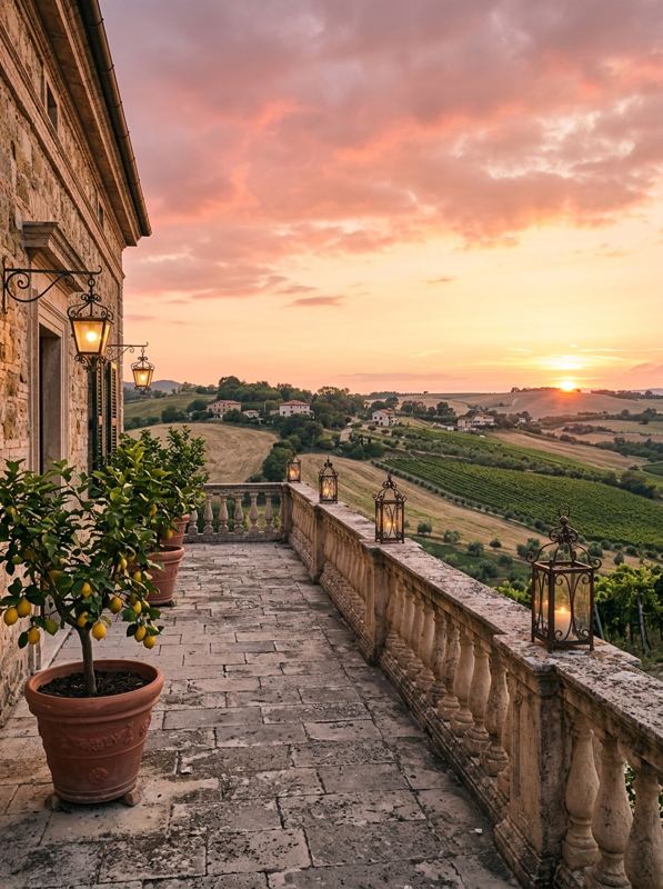 La terrazza al tramonto