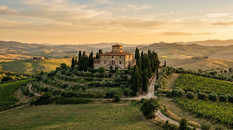 La villa tra le colline