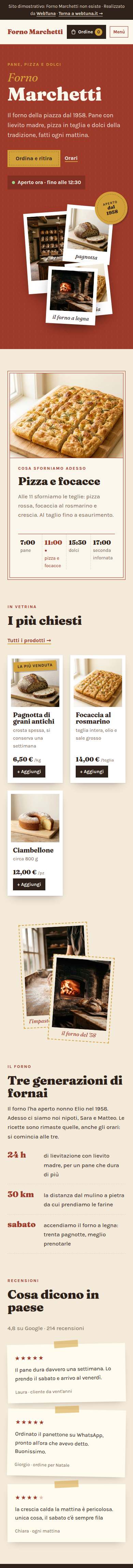 Forno Marchetti da telefono